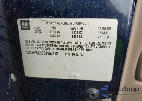 2003 Pontiac Bonneville Sle from USA, damaged, VIN 1G2HY52K734195412